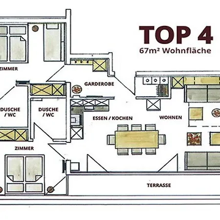 4 By Interhome شقة زيل أم سي
